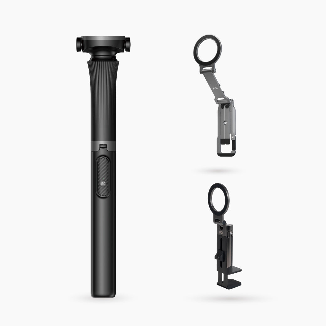 HUB Vantage 2 登山扣磁吸支架+HUB Shiba 磁吸支架+POD 2 磁吸腳架(黑)