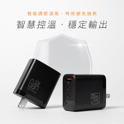 65W氮化鎵電源供應器
